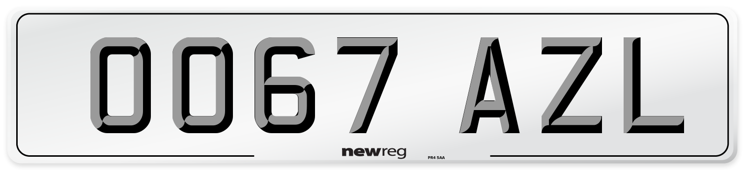 OO67 AZL Number Plate from New Reg